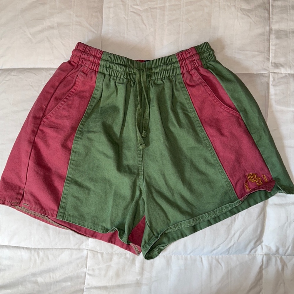 BDG Urban Outfitters Pink & Green Colorblock Shorts, Womens S, Never Worn Before